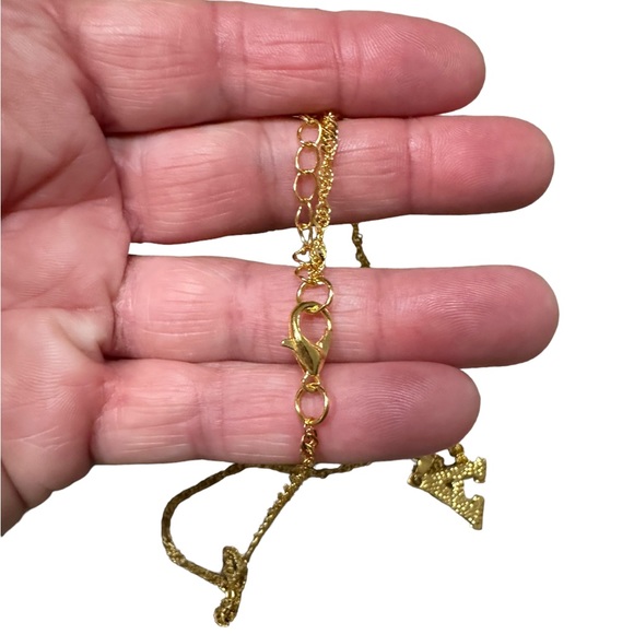 Gold Letter A Pendant Adjustable Necklace - Picture 6 of 6